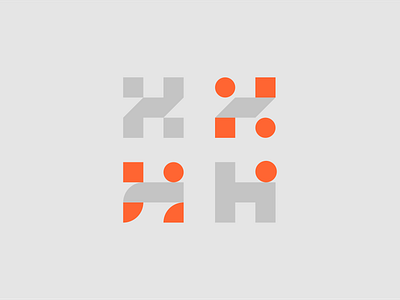 "H" symbol exploration brand branding character design experimental grafician gray gray logo h logo logo design logo designer minimalist monochrome orange symbol