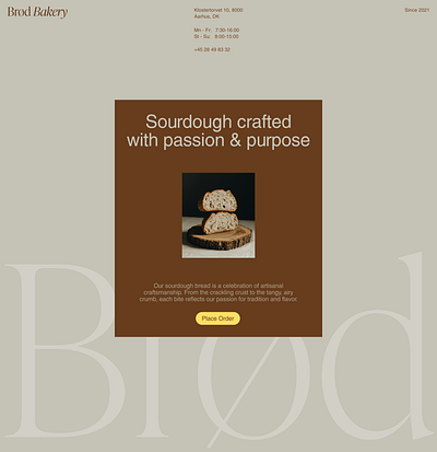 Brød Bakery: Editorial 02/25 bakery beige branding bread editorial graphic online store pastel poster shop