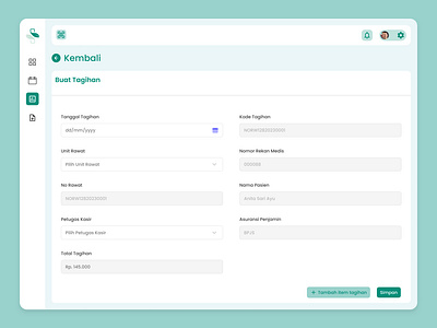 Simplifying Billing Page For Rawat.ID billing healthcare rawatid ui uidesign