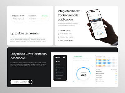 Product Design for Healthcare app dashboard design healthcare ios longevity mobile product telehealth ui ux