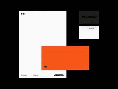 ARCON Visual Identity billboard branding card envelope letterhead logo ooh print visual identity