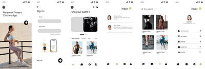 Fitness Clothing App app branding design illustration ui ux