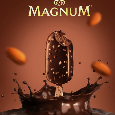 A poster (an advert )for magnum company branding graphic design