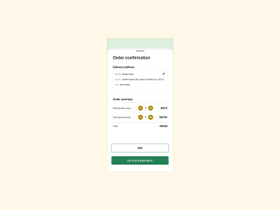 An order form app design figma graphic design ui ux