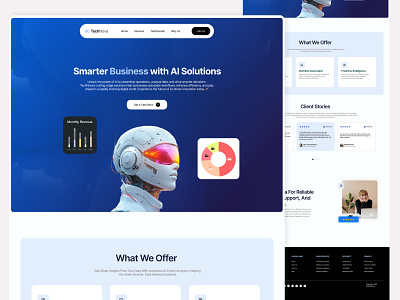 TechNova Landing Page blue landing page design figma website landing landing page modern design ui ui ux design ux website