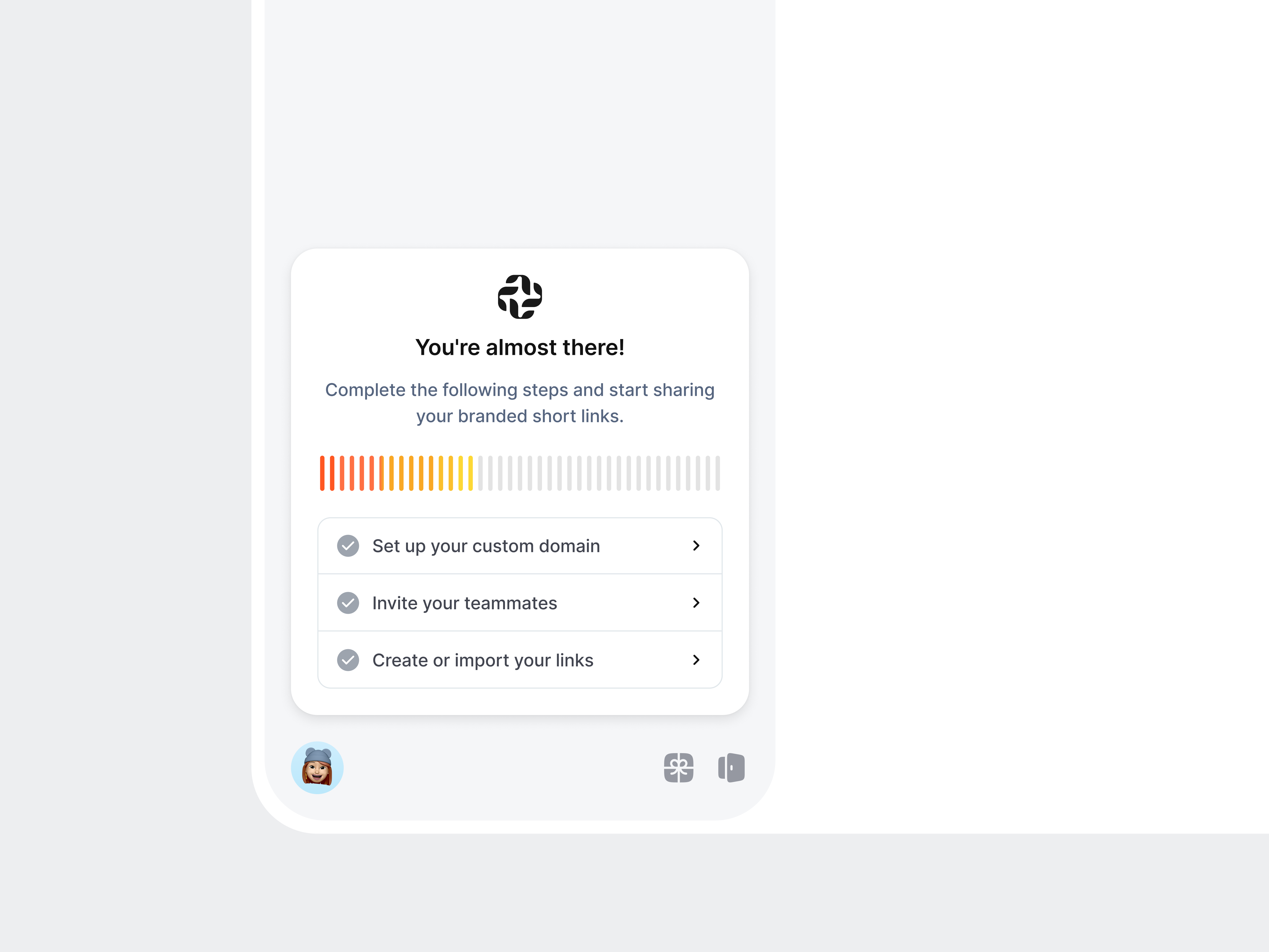 Example of Onboarding Progress Tracker