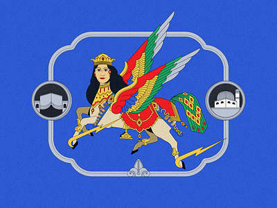 The Buraq in the event of Isra Miraj graphic design illustration vector