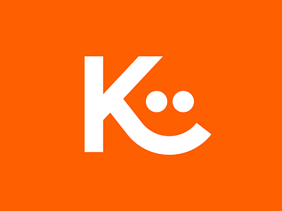 🙂 branding creative graphic design k letter k logo logo mark minimal orange logo smile smile logo symbol