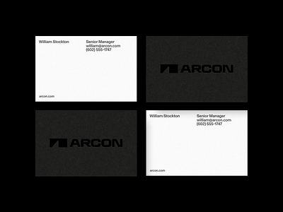 ARCON Visual Identity branding card logo print stationary visual identity