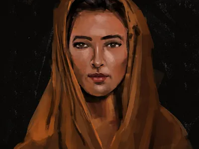 Portrait of a Woman design digital art digital painting painting portraits portrait painting realistic painting visible brushstrokes woman portrait