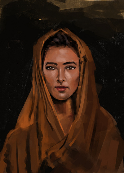 Portrait of a Woman design digital art digital painting painting portraits portrait painting realistic painting visible brushstrokes woman portrait