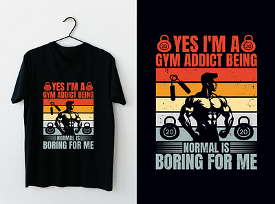 GYM T SHIRT DESIGN bodybuilding tee clothing fitness addict shirt fitness apparel fitnesstshirt graphic design gymtshirt motivational gym quote muscle gym wear retro fitness design strength training shirt tshirt tshirtdesign typography typographytshirt weightlifting apparel workout motivation