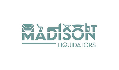 wordmark for furniture brand "Madison Liquidators" branding design graphic design illustration logo typography vector