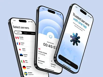 VPN Mobile App app app design app interfaces best app design best ui design mobile mobile app design mobile app ui mobile ui mobile ui design mobile ux modern app ui ui ui design ui ux design ux vpn vpn mobile app