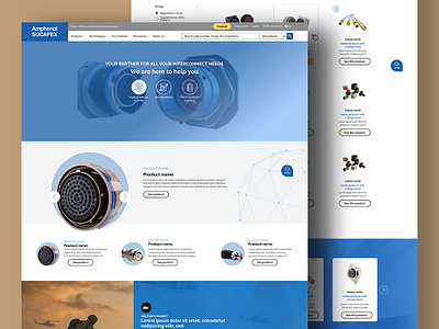 Amphenol-SOCAPEX : Website UI & UX / Mobile UI & UX branding icon ui ux webdesign