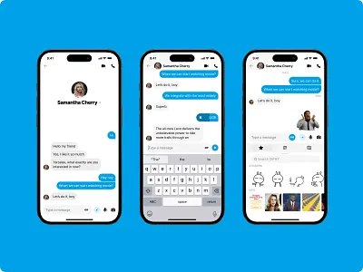 Chat design. AI Messenger app. Less Typing, More Messaging adjust your message ai ai chat ai messenger ai mobile app al generated message chat design chats chatting community inbox less typing message messenger messenger app mobile app mobile design mobile ui mobile ui design ui