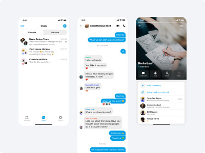 Chat group screen. TypeLess AI Messenger app adjust your message ai ai chat ai messenger ai mobile app branding chat group chat group screen chats chatting community groups inbox mobile app mobile design mobile ui mobile ui design typeless typing ui