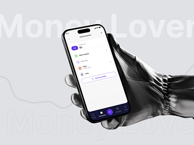 Money Lover - Add Transaction app design app ui bank clean design dashboard filllo filllodesign finance app minimalistic mobile app money saas tracking transaction ui design ui ux