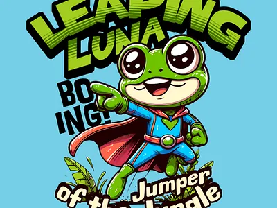 Jumper of the Jungle animal cartoon comic frog funny kittl kittldesign pop culture print on demand retro superhero t shirt t shirt design