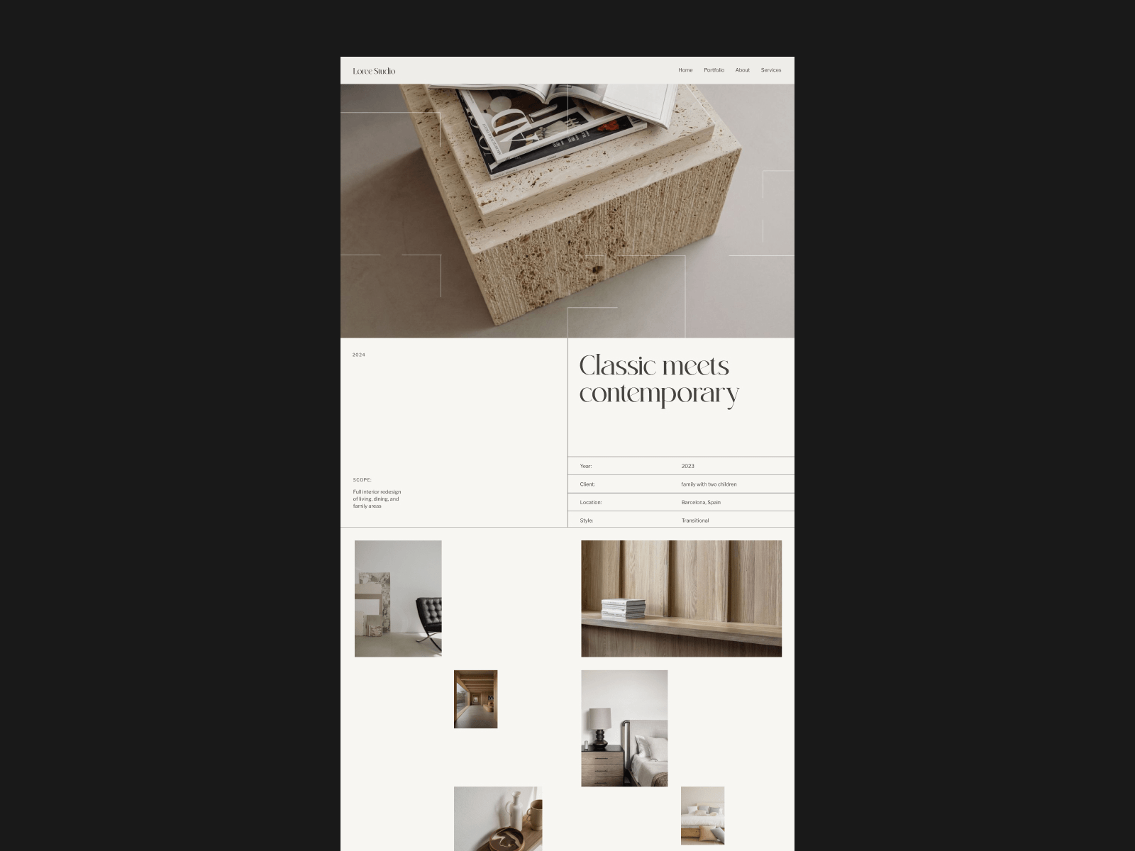 Interior design website concept 01 art direction design digital design figma graphic design layout typography ui ux uxui visual design web design webdesign website