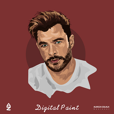 portrait digital paint art design digital paint graphic design paint vector