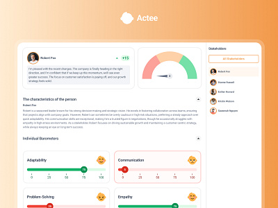 Stakeholder Experience Dashboard – Leadership & Decision Design ed tech design edtech education app game design gamification learning design lms design profile view ui ux stakeholder