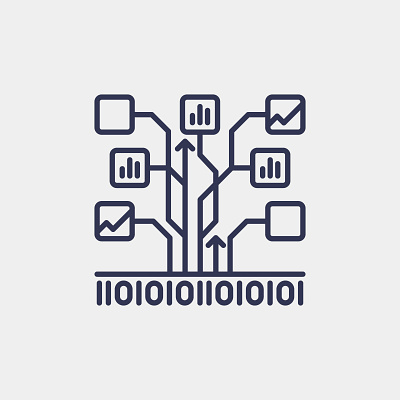 Flexible Schema Tree icon circuit design finance flowchart graphic design icon illustration logo tree vector