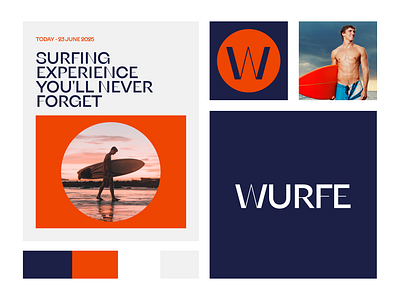 Wurfe - Logo & brand identity design aerodesignagency brand design brand identity brandbook branding branding design design event graphic design logo logo design logo type logomark minimal modern logo redesign sports surfing visual design