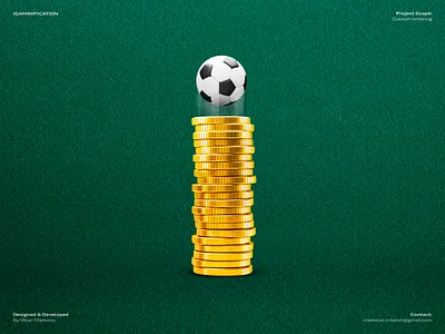 iGamification - Custom letter i bet branding casino casino branding coins design floating football gambling gold graphic design igaming lettering luck money soccer sport betting typography winning