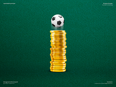 iGamification - Custom letter i bet branding casino casino branding coins design floating football gambling gold graphic design igaming lettering luck money soccer sport betting typography winning