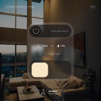 Smart Lightbulb Widget dailydesign glassmorphism smarthome smartlight widget