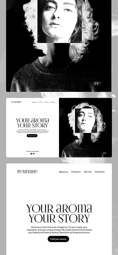 Perfume - Website design figma web design website