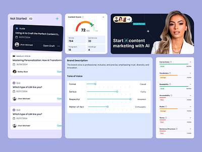 Vocable – AI-Powered Content Marketing SaaS appdesign branding contentcreation contentmarketingtool creativedashboard dashboarddesign design designinspiration illustration prototyping responsivedesign saasdesign ui uiuxdesign usability