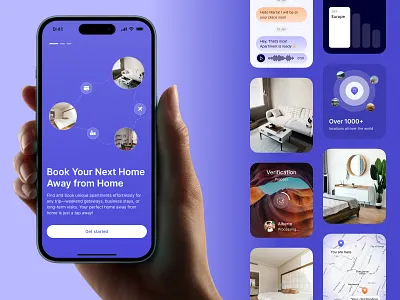 Effortless Stays with Hotelevating apartment app book apartment booking chat design figma home hotel mobile service statistics stay ui ux