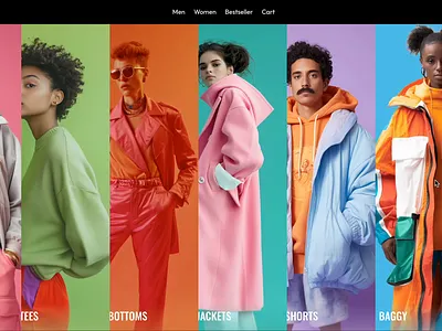 GenZ fashion ecommerce website animation animation blur card ecommerece fashion framer frameranimation genz herosection hover hoveranimation landingpage multicolor trending webdesign website