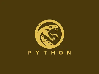 Python Logo animal animal logo animals app branding design game golden snake logo graphic design illustration logo python python logo pythons pythons logo snake logo strong top python top python logo ux