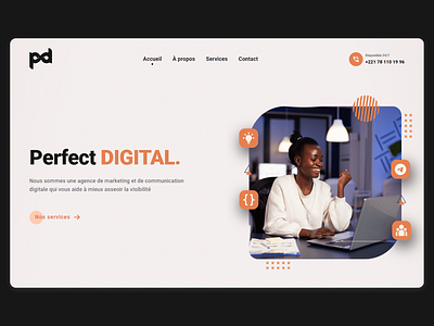 🚀 Perfect Digital - Homepage digital agency figma homepage landing page perfect digital photoshop ui ux web design