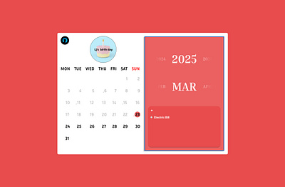 Daily UI : 38 Calendar...