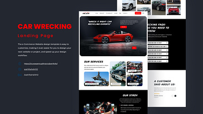 Car Wrecking Website design graphic design illustration typography ux
