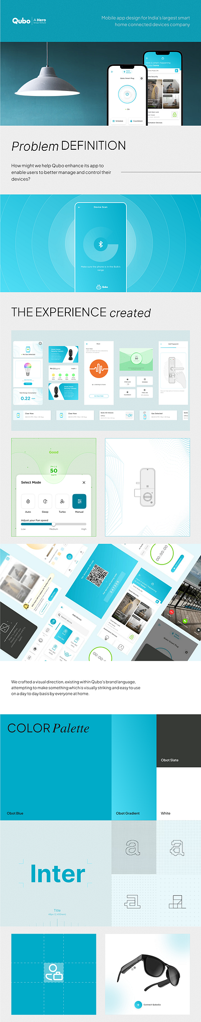 Qubo IoT App design graphic design typography ui ux