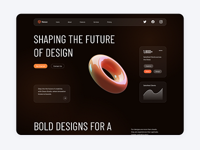 Nexux– A Dark UI Vision creativeagency creativeux darkmode designdaily digitaldesign dribbble dribbbleshots figma landingpage productdesign ui uiuxdesign uxcommunity uxdesign webdesign websiteconcept websitedesign webui webux