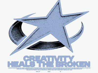 Streetwear Y2K print for brand 2k 3d branding design graphic design grunge illustration logo print star streetwear t shirt ui y2k