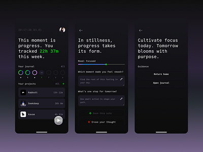 Time tracking app update buildinpublic code design developer interface design meta mobile app product design project managment social media threads time tracking ui ux uxui