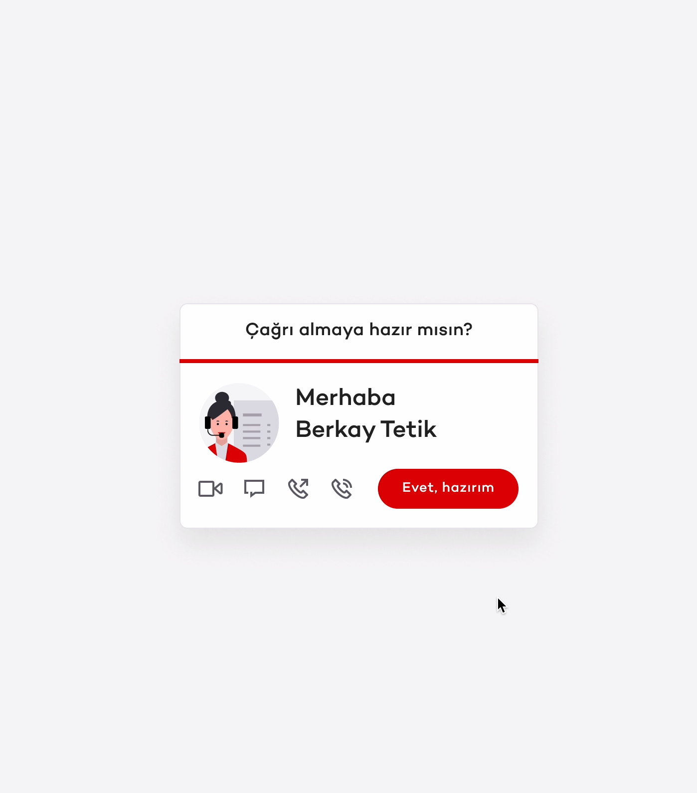 Video Call Action Flow animation ui
