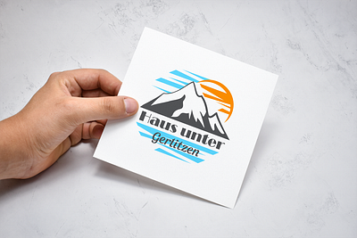 Elegant Logo for Haus Unter Gerlitzen alpine austria gerlitzen hotel logo snow sun winter