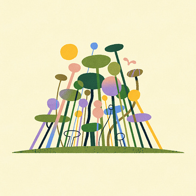 A walk in a magic forest. branding forest illustration inspiration nature styleframe trees