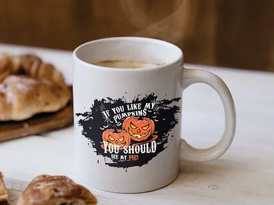 Halloween Mug Design. graphic design logo