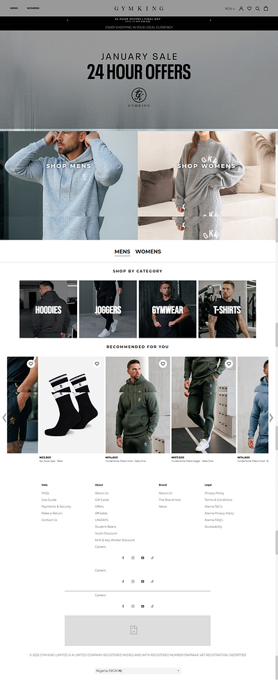 GYMKING branding marketing optimization seo shopify shopify design website design