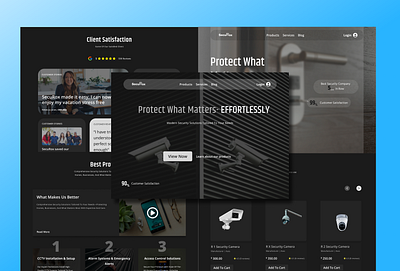 SecuRox a CCtv & Security Website blog design landing page security website subscription design testimonial design
