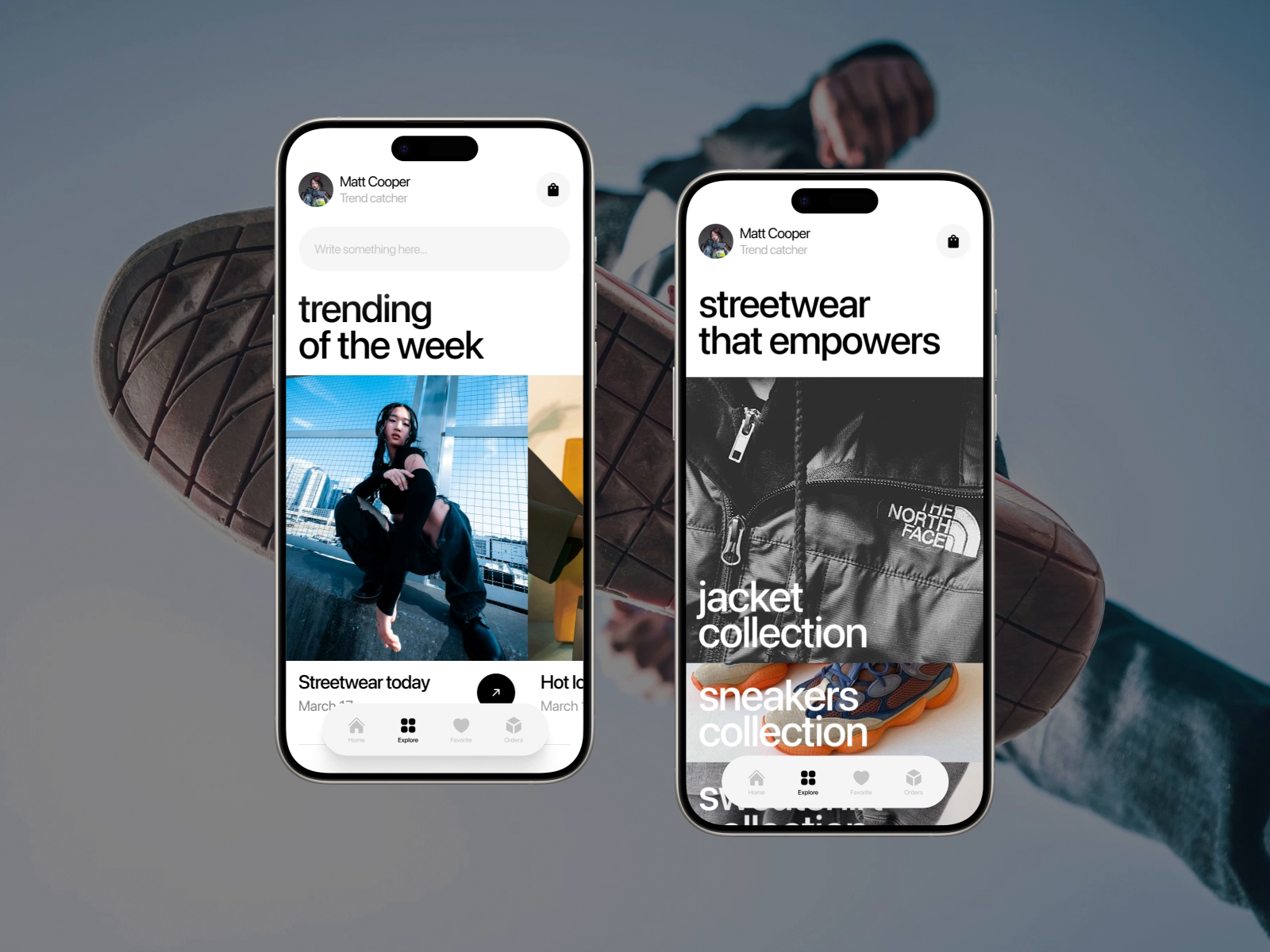 Example of Streetwear Mobile App Interactions